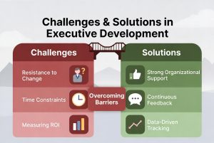 infographic:  Challenges in Executive Development